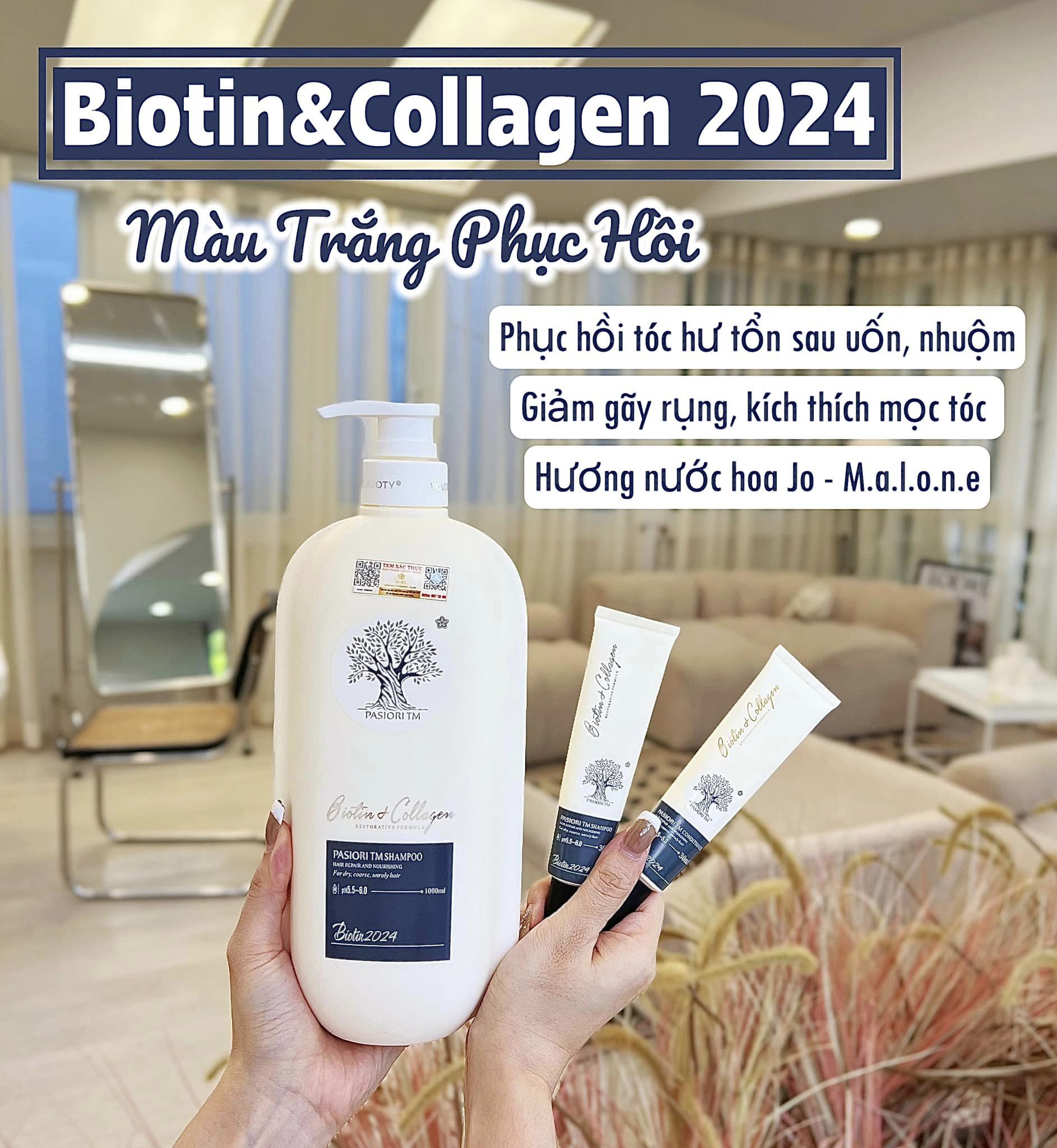 DẦU GỘI BIOTIN COLLAGEN MÀU TRẮNG 1000ML
