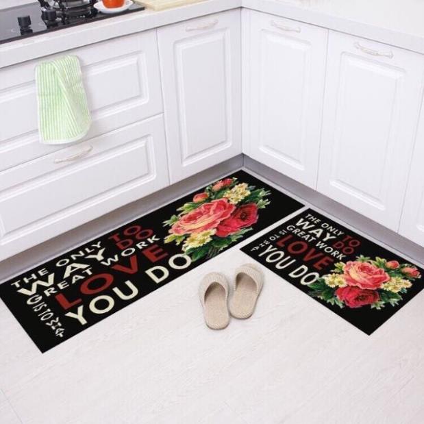 Bộ 2 thảm nỉ trải sàn bếp giao màu ngẫu nhiên