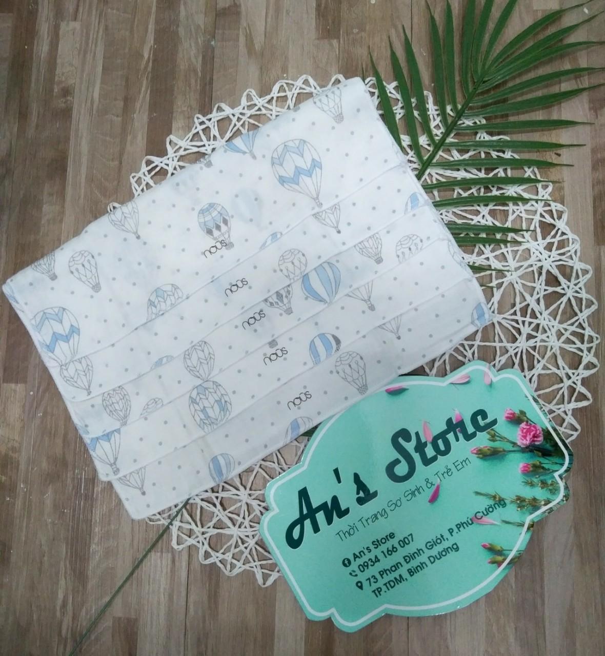 Sét 5 khăn sữa xô hình khí cầu