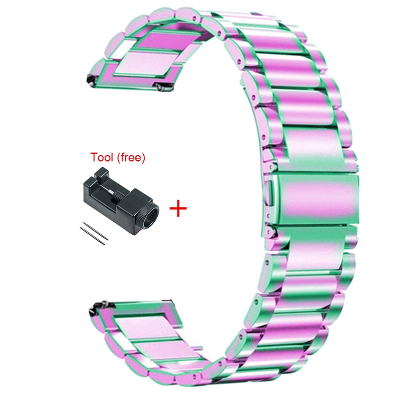 Stainless Steel Metal Strap For Samsung Galaxy Watch 6 6 Classic 43mm 47mm 40mm 44mm Metal Bracelet Band Galaxy Watch 5 Pro 45mm Galaxy Watch 4 Classic 42mm 46mm Watch 3 41mm Wristband