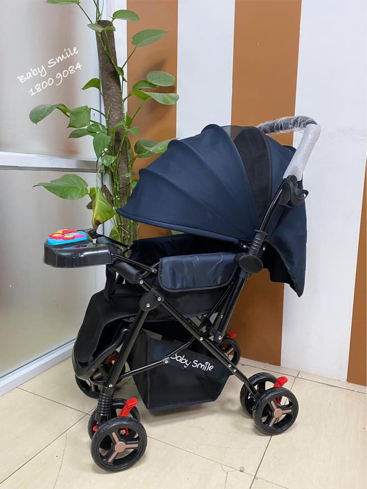 Xe đẩy 2 chiều HT105 khung đen
