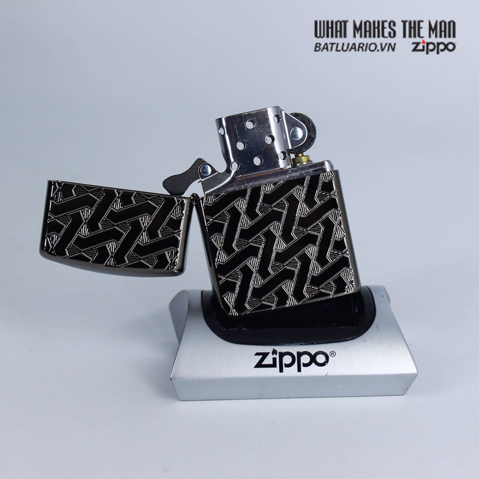 Zippo 49173 – Zippo Armor® Geometric Weave Design Black Ice
