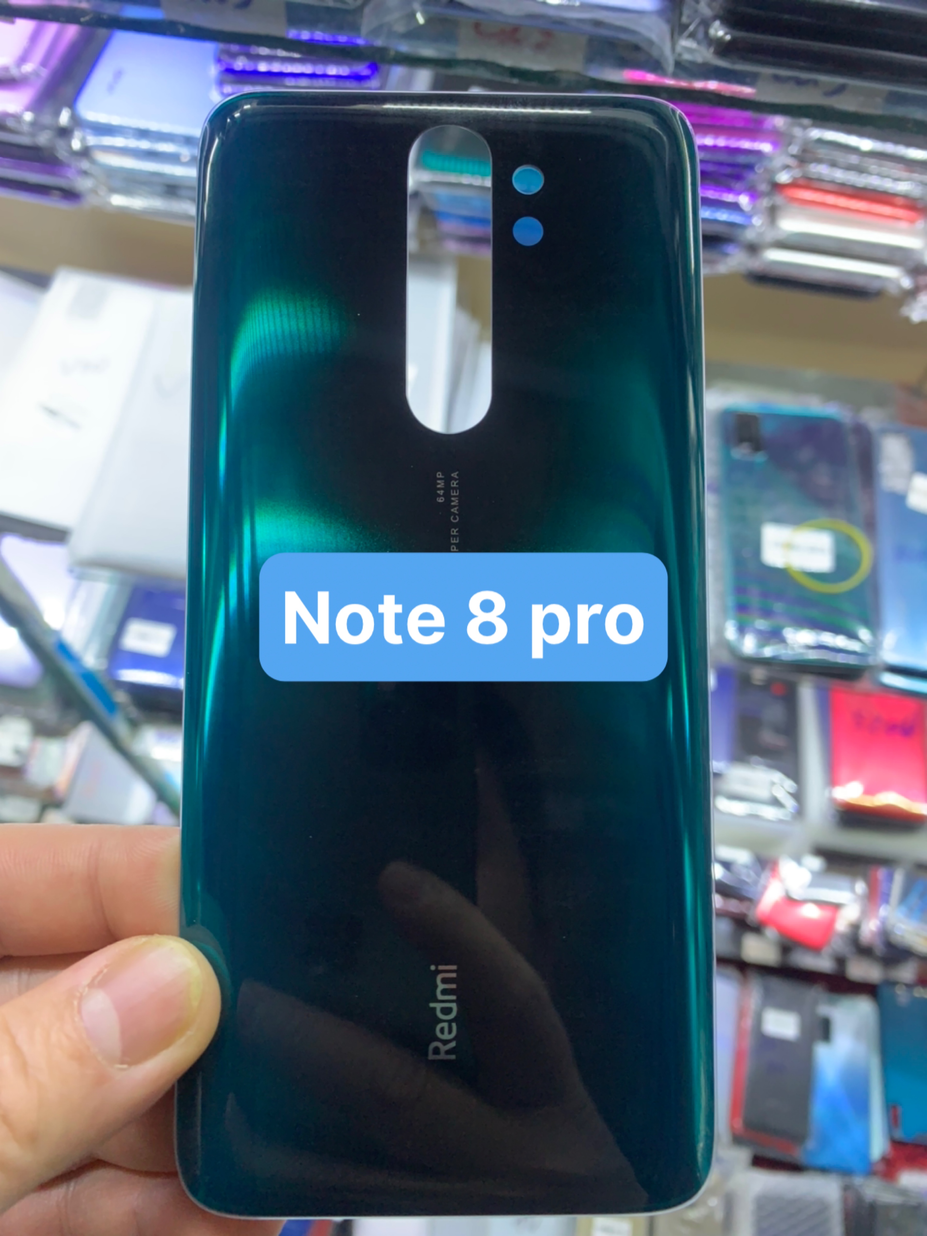 Kính lưng xiaomi redmi note 8 pro