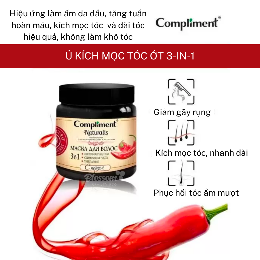 Ủ tóc giúp mọc tóc giảm rụng HOT THERAPY Compliment 500ML