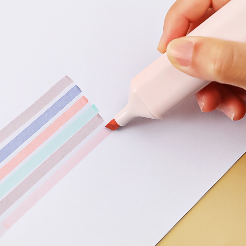Hộp bút đánh dấu highlight dạ quang 6 màu lựa chọn