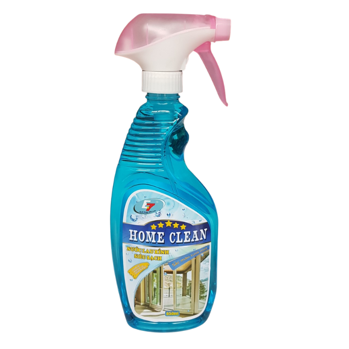 Nước lau kính HOME CLEAN đa năng - Chai 650ml - Sạch thơm an toàn