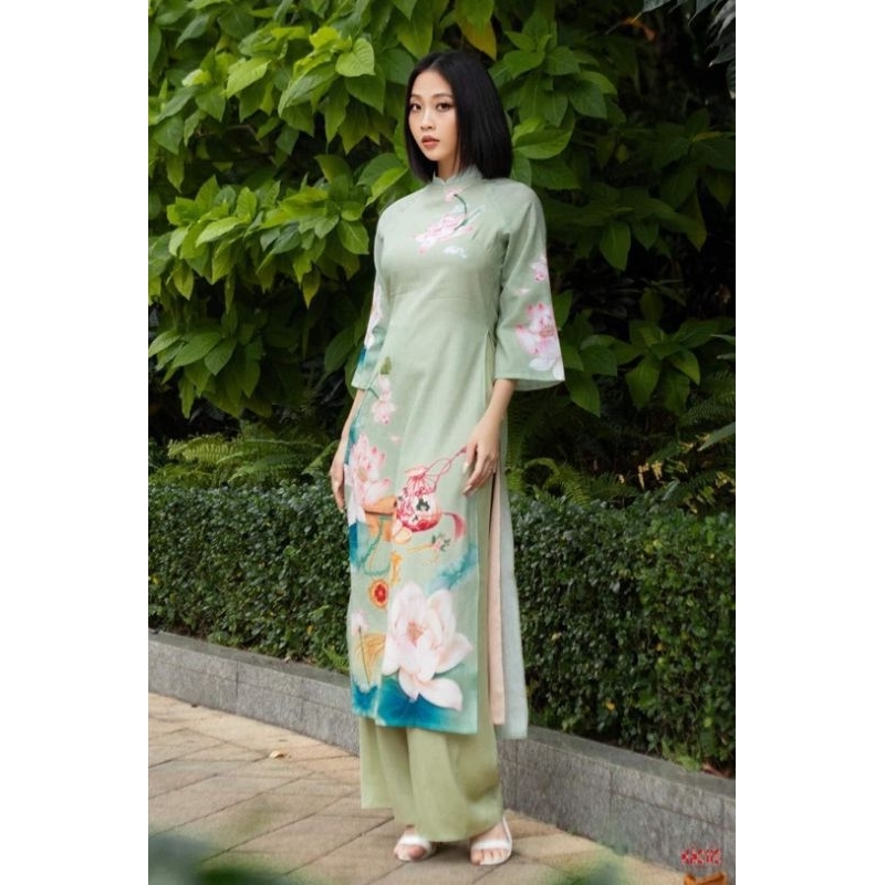 ��Áo dài cách tân tơ óng 4 tà cao cấp mới đẹp mềm mại áo dài đẹp giá rẻ  kèm ảnh thật chuẩn 100%