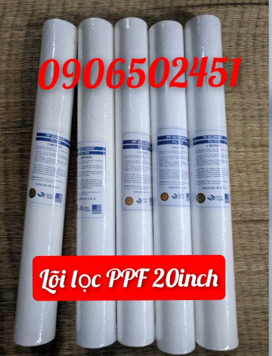 Combo 5 Cây lõi lọc nước số 1 PPF ly 20inch Tem chuẩn