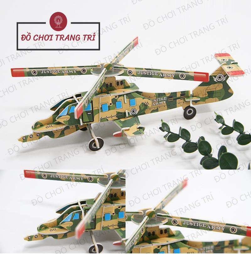 Mô hình 3D giấy tự lắp ráp - Mô hình MÁY BAY QUÂN SỰ