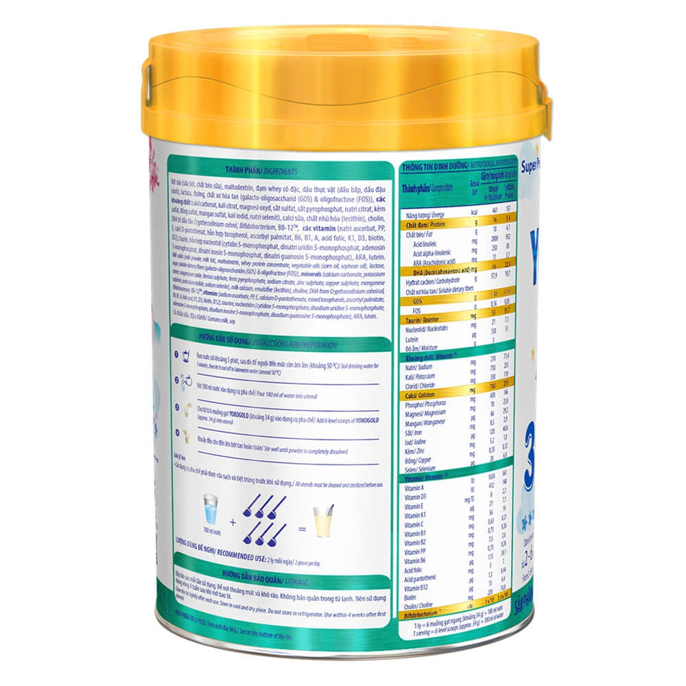 Vinamilk Yoko Gold 3, 2 - 6 tuổi, 850g