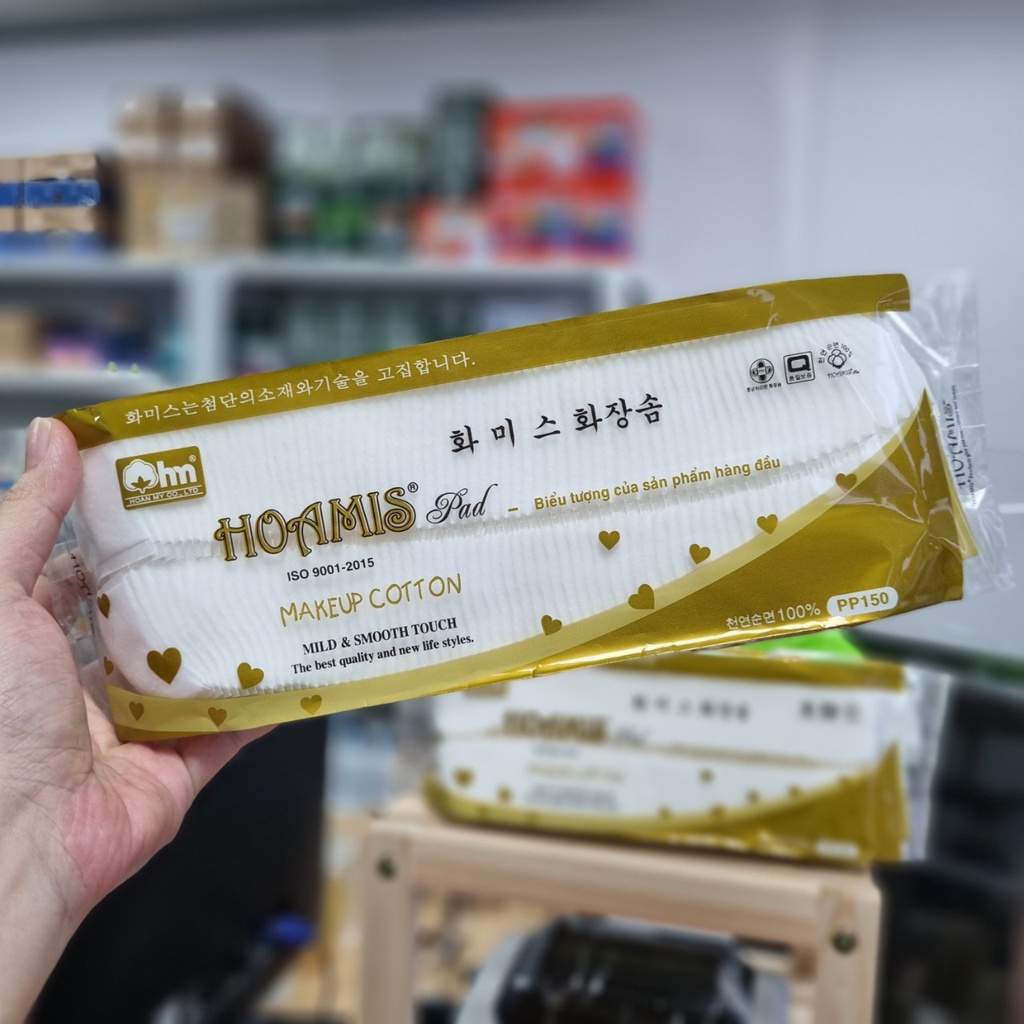 HOAMIS Pad Makeup Cotton PP150 (140 pads) - Remove makeup Pads - mild and smooth touch