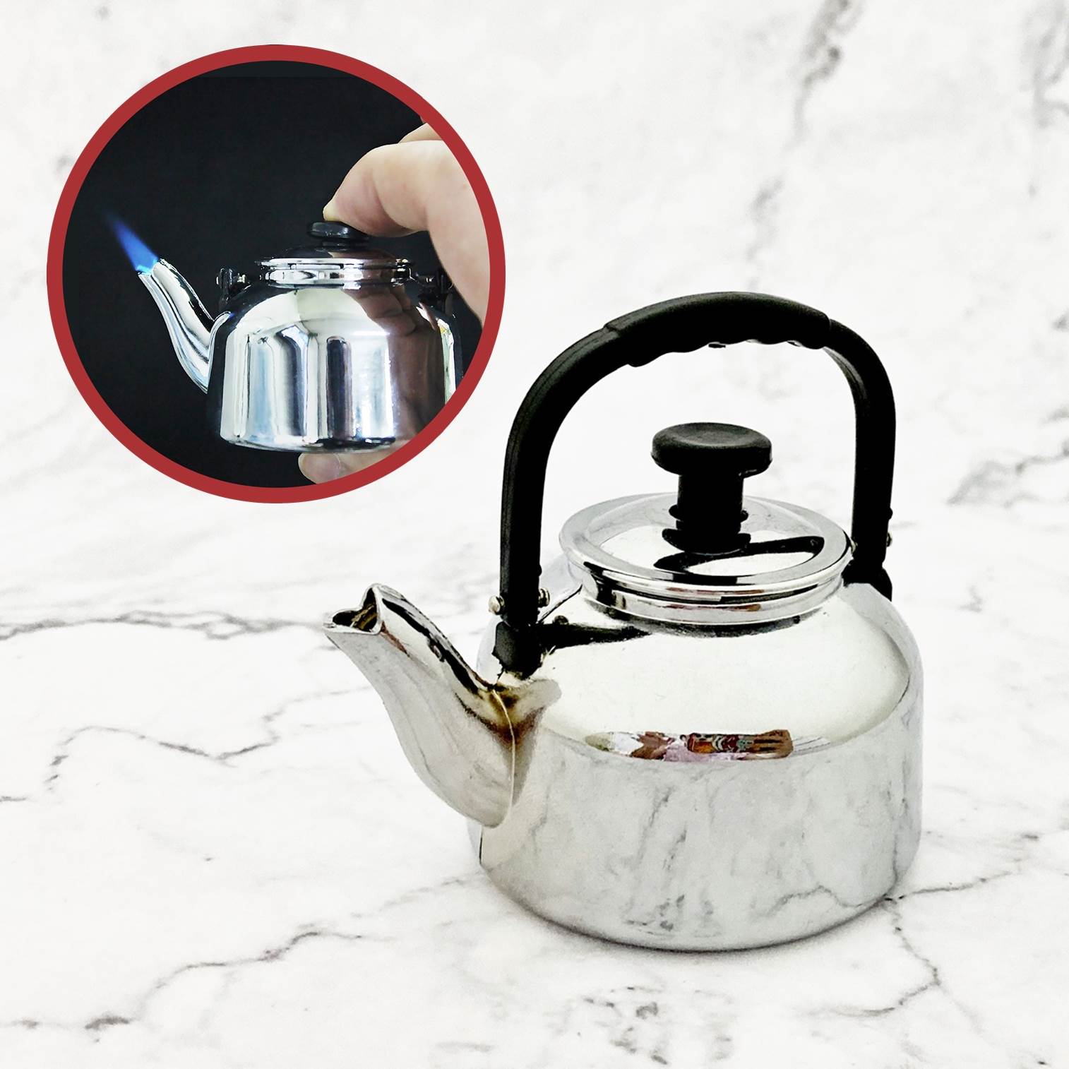 BẬT LỬA HÌNH ẤM NƯỚC LỬA KHÈ XÀI GAS