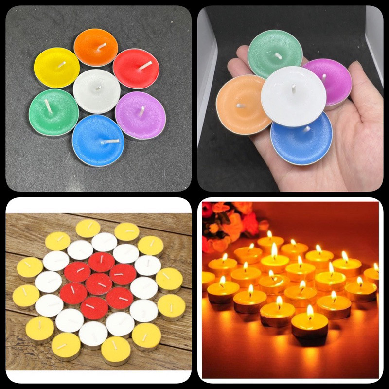 Set nến Tealight nhiều màu làm Spell nến đen