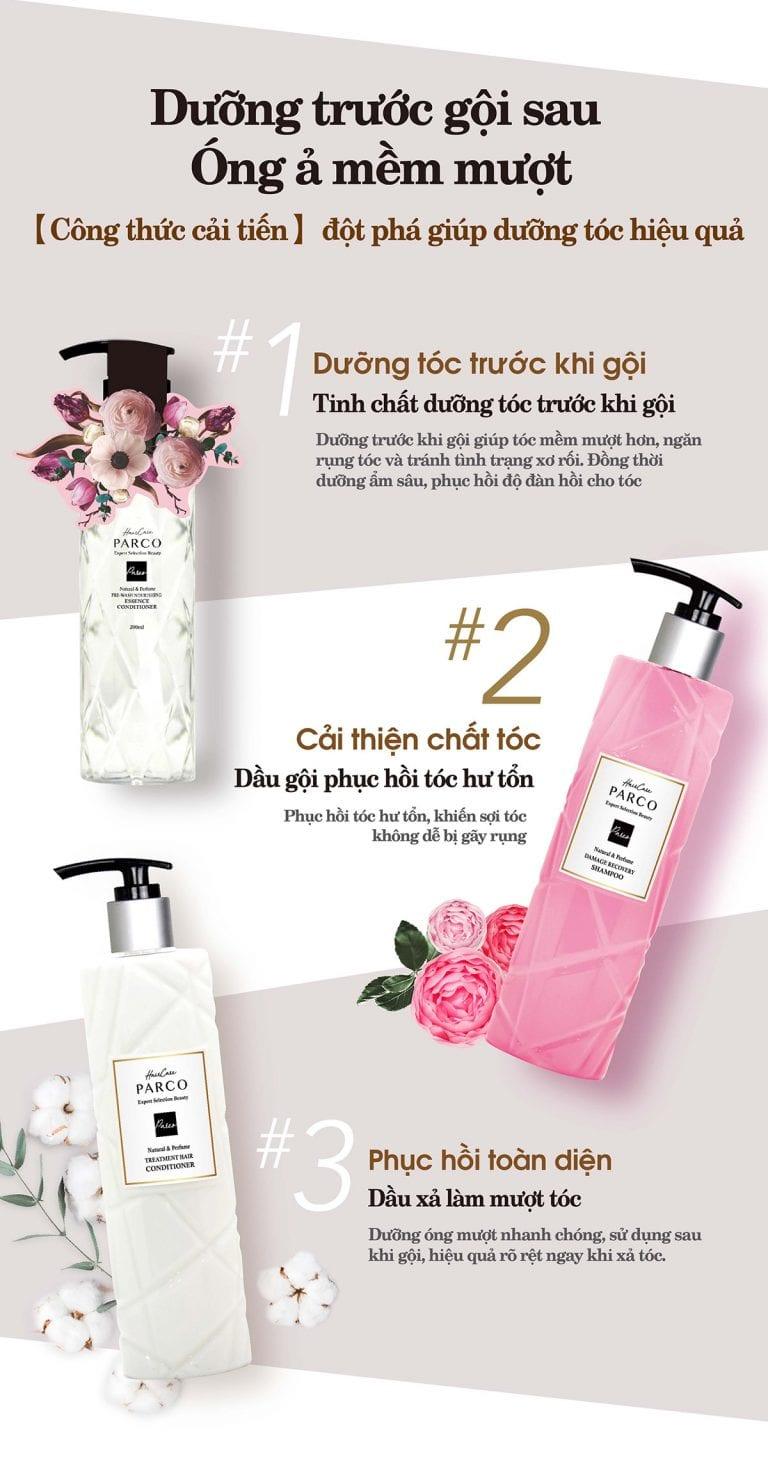 Dầu Gội Phục Hồi Tóc Hư Tổn Parco 400ml