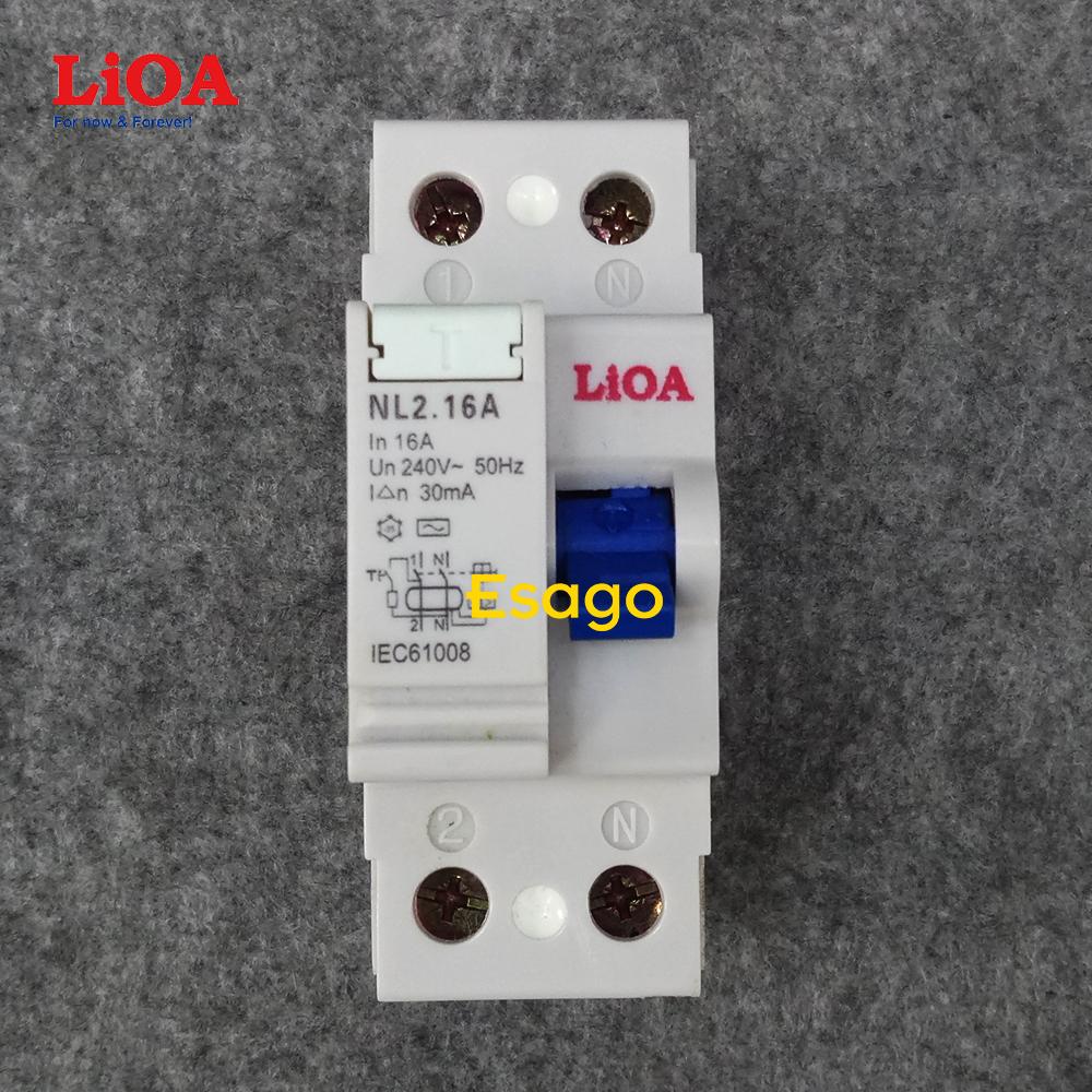 [HCM][16A] Cầu dao chống giật (chống dòng rò) LiOA 16A loại 2 cực