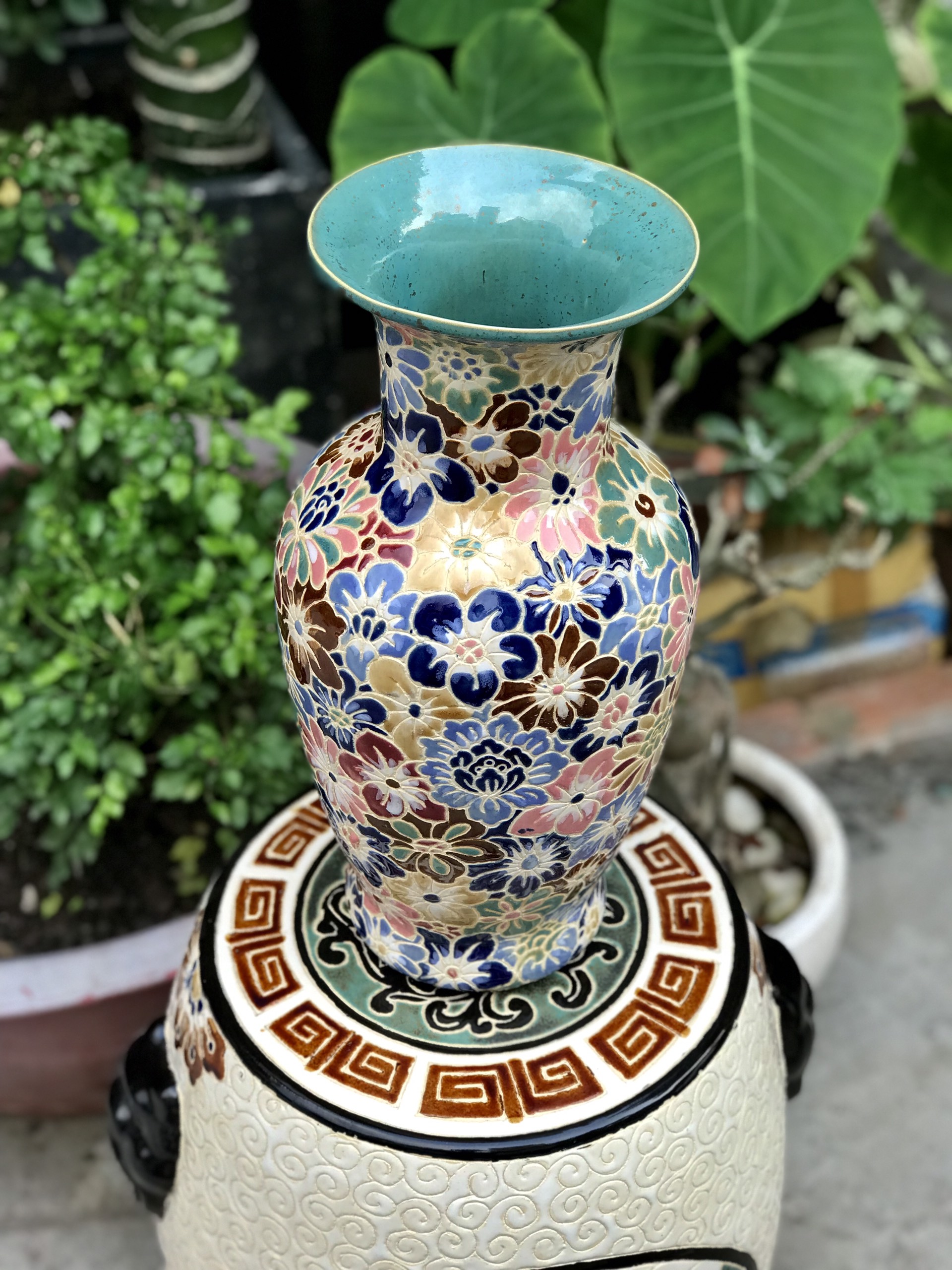 Bình Bách Hoa Gốm Sứ Nam bộ 40CM