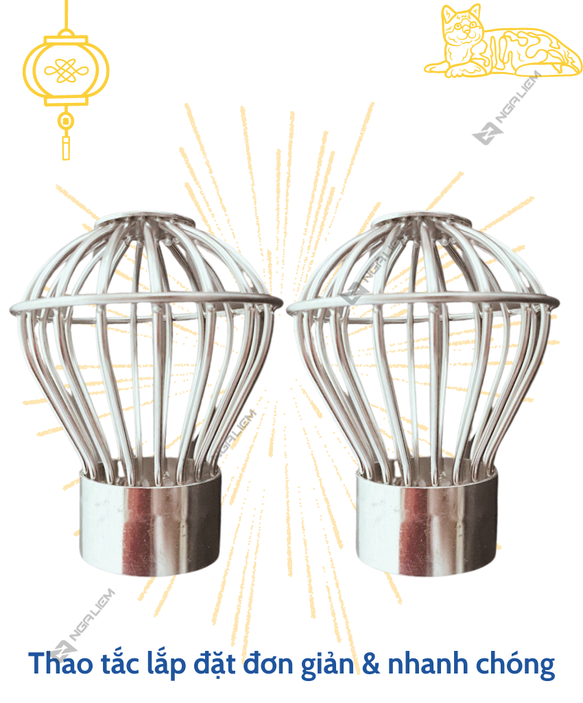 Quả Cầu Lược Rác Inox 304 TP – Covipha (60, 90, 114mm)