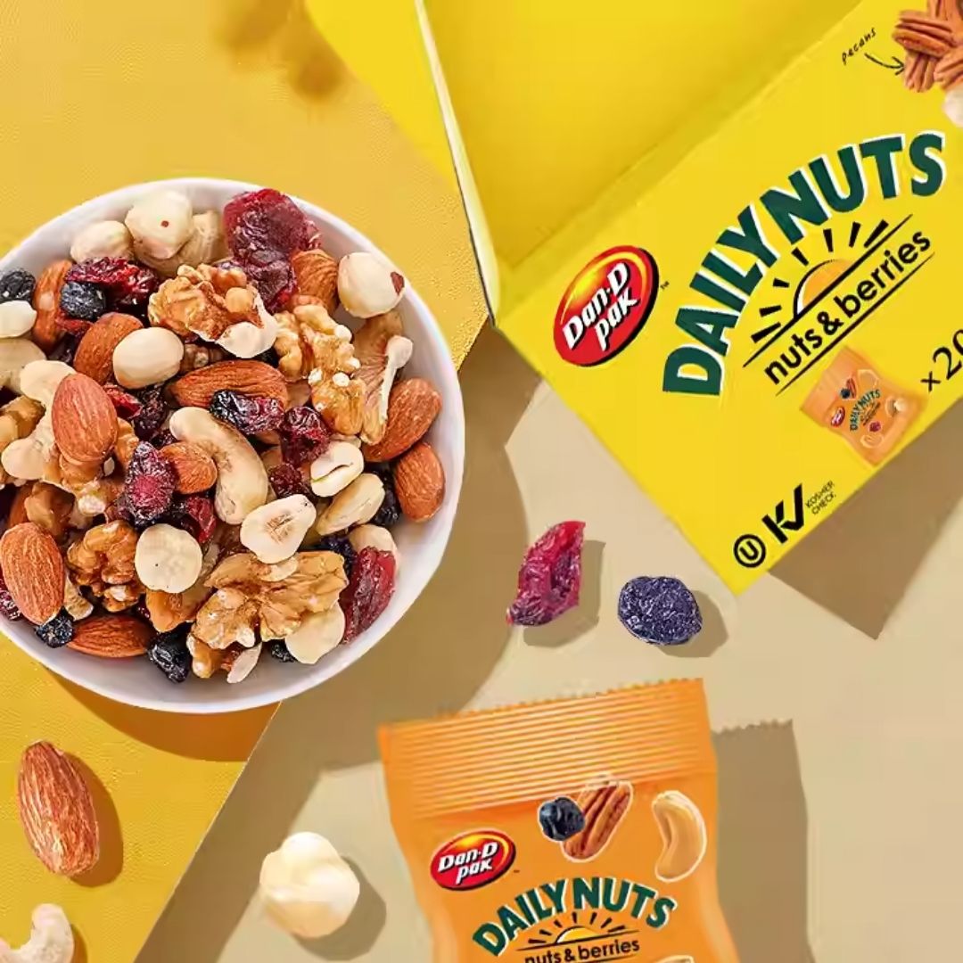 Hộp Thập Cẩm Hạt Và Trái Cây Khô Dailynuts Dan D Pak I Daily Nuts & Berries I 500g (20 gói x 25g)