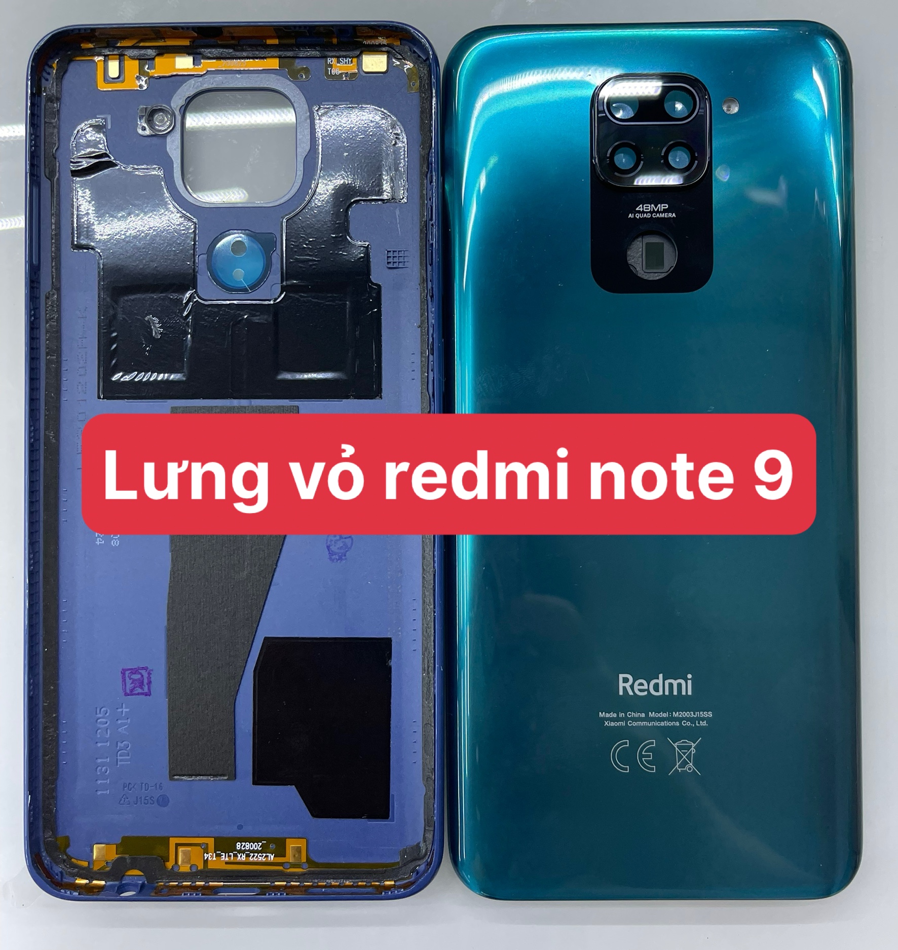 lưng vỏ( nắp lưng sau)+khay sim+kính camera+phím điện thoại xiaomi redmi note 9