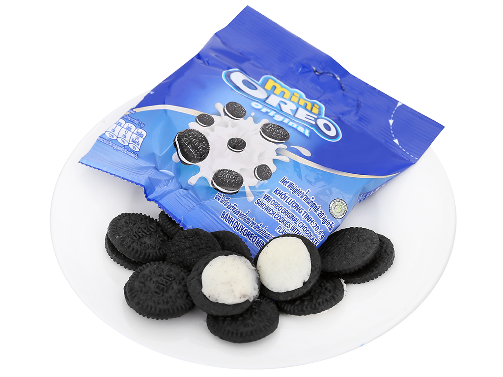 Bánh Oreo Mini Vanilla 20.4g (10 Gói)