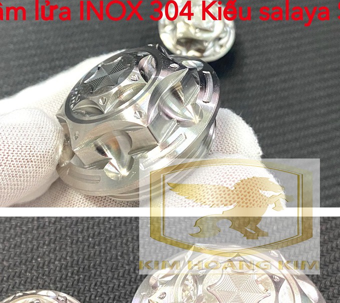 Ốc Mâm Lửa SALAYA mẫu S3 Inox 304 gắn Satria,Raider....