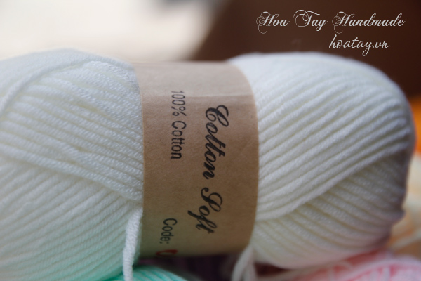 Len Cotton Soft len sợi đan móc thủ công - Hoa Tay Handmade