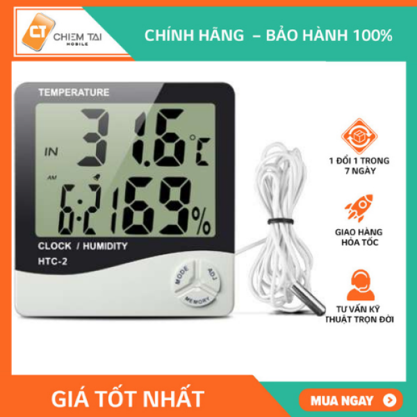 Bảng giá [HCM]Đồng hồ đo nhiệt độ và độ ẩm HTC-2