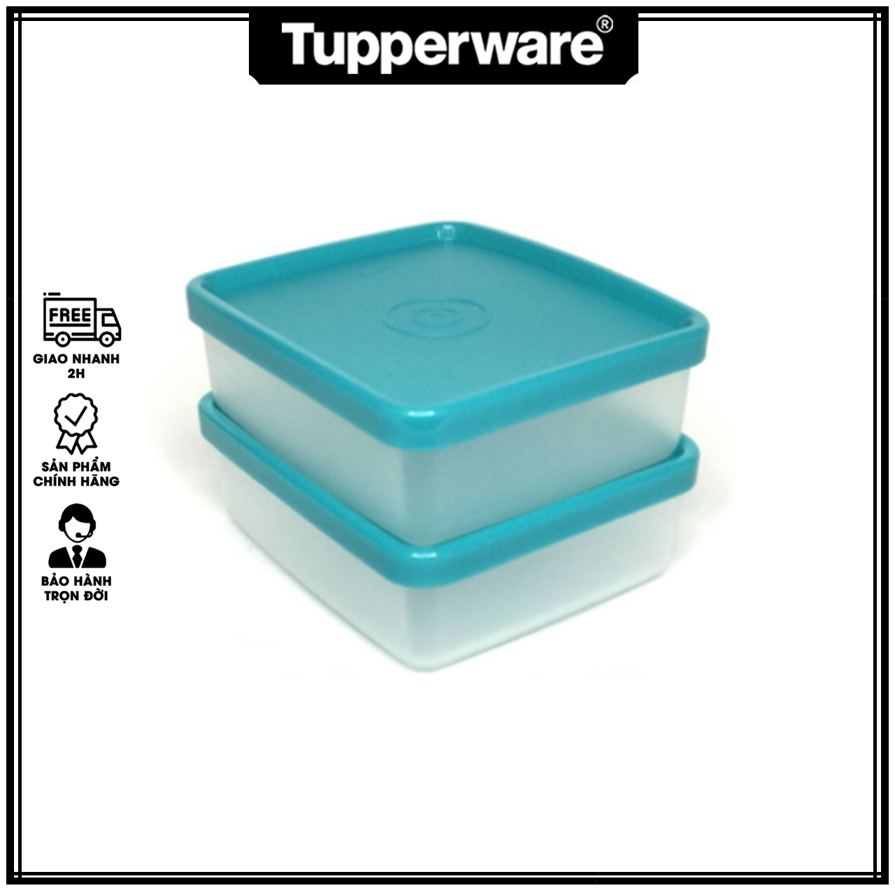 Hộp Mini Square Away Carribean Sea 150ml (1 hộp) - Tupperware