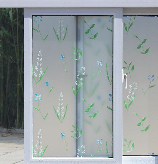 Combo 5m decal giấy dán kính keo sẵn khổ 45cm mẫu lá cỏ