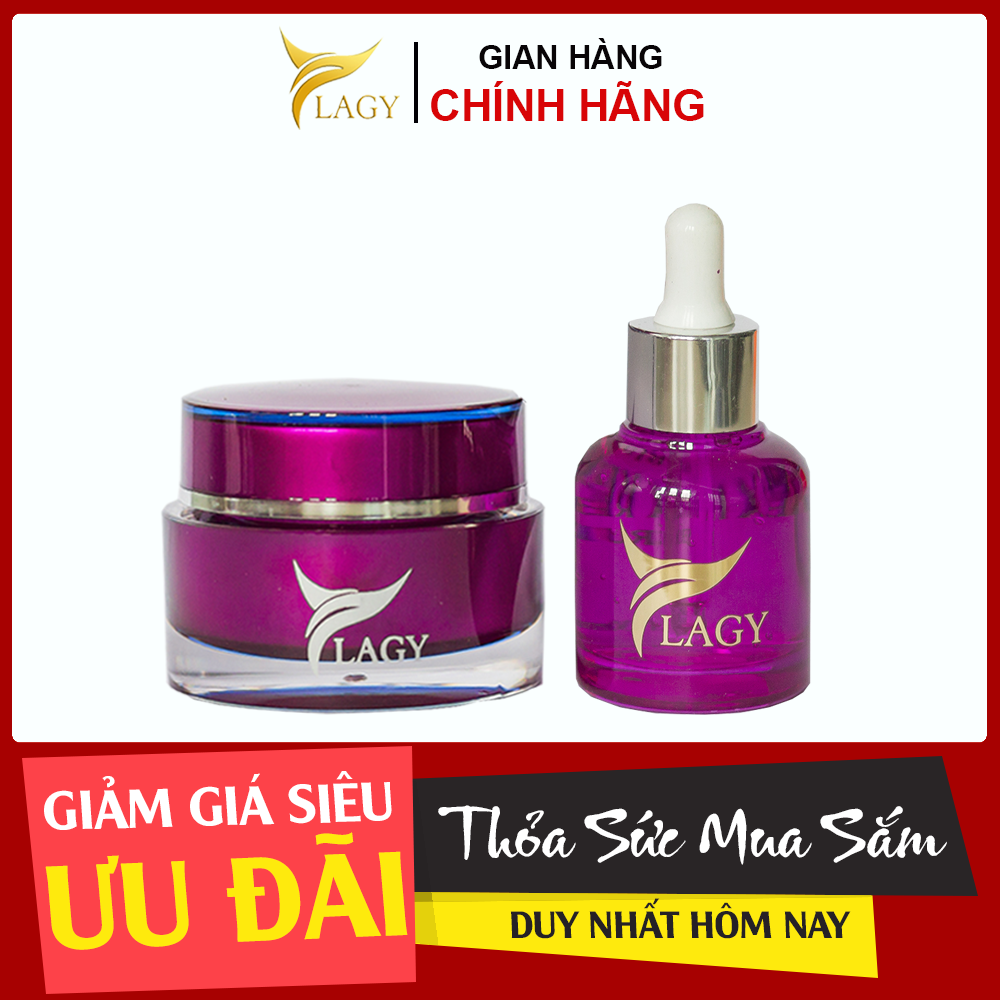 [HCM]Combo 2 sản phẩm Kem Face collagen sữa non và Serum tảo non Ylagy giảm thâm mụn  nám tàn nhang dưỡng trắng