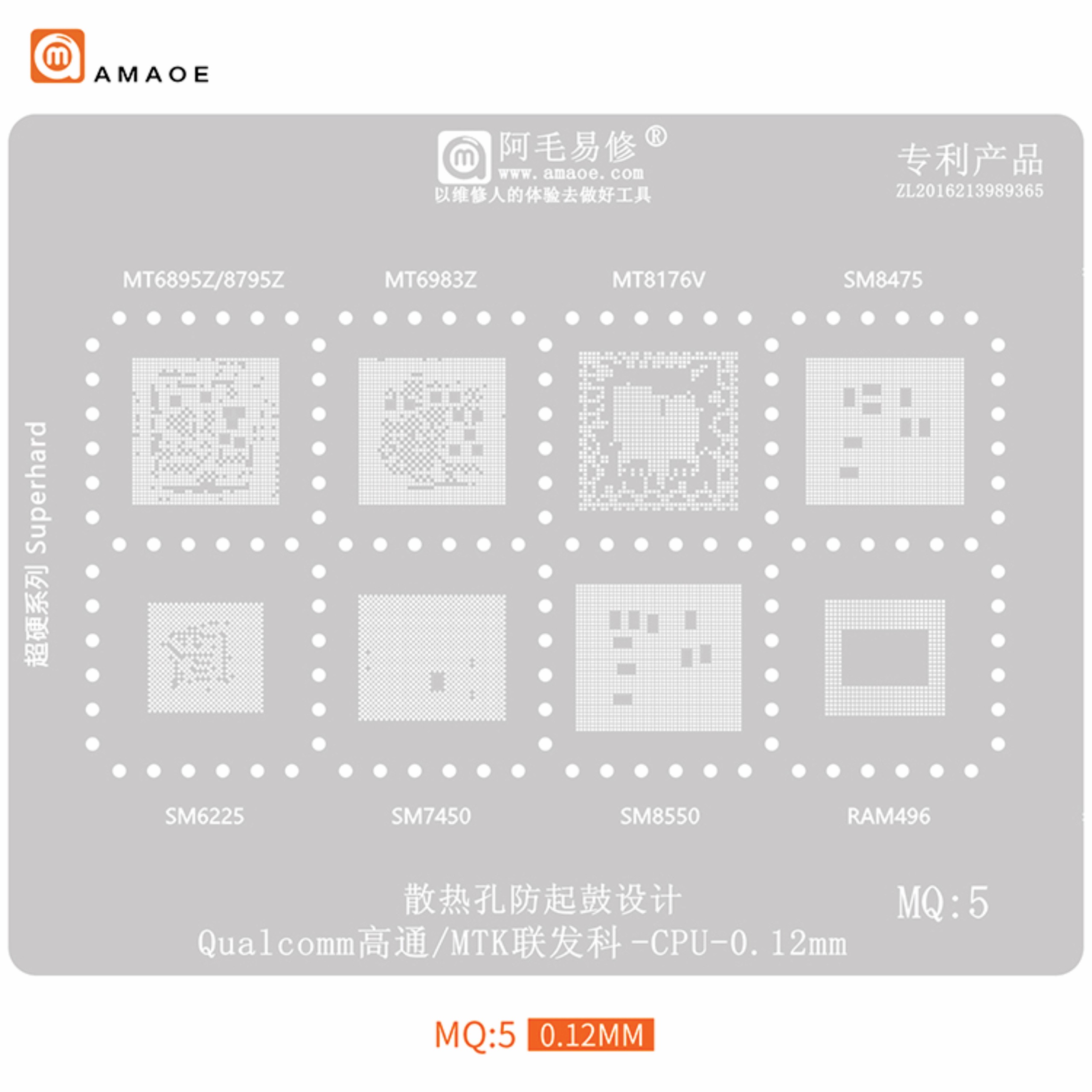 Amaoe Vỉ làm chân IC (IC Pin Making Tool) for OPPO/VIVO/Xiaomi/Huawei Qualcomm và MediaTek thay thế chân IC thép bền chắc sửa chữa thiết bị di động