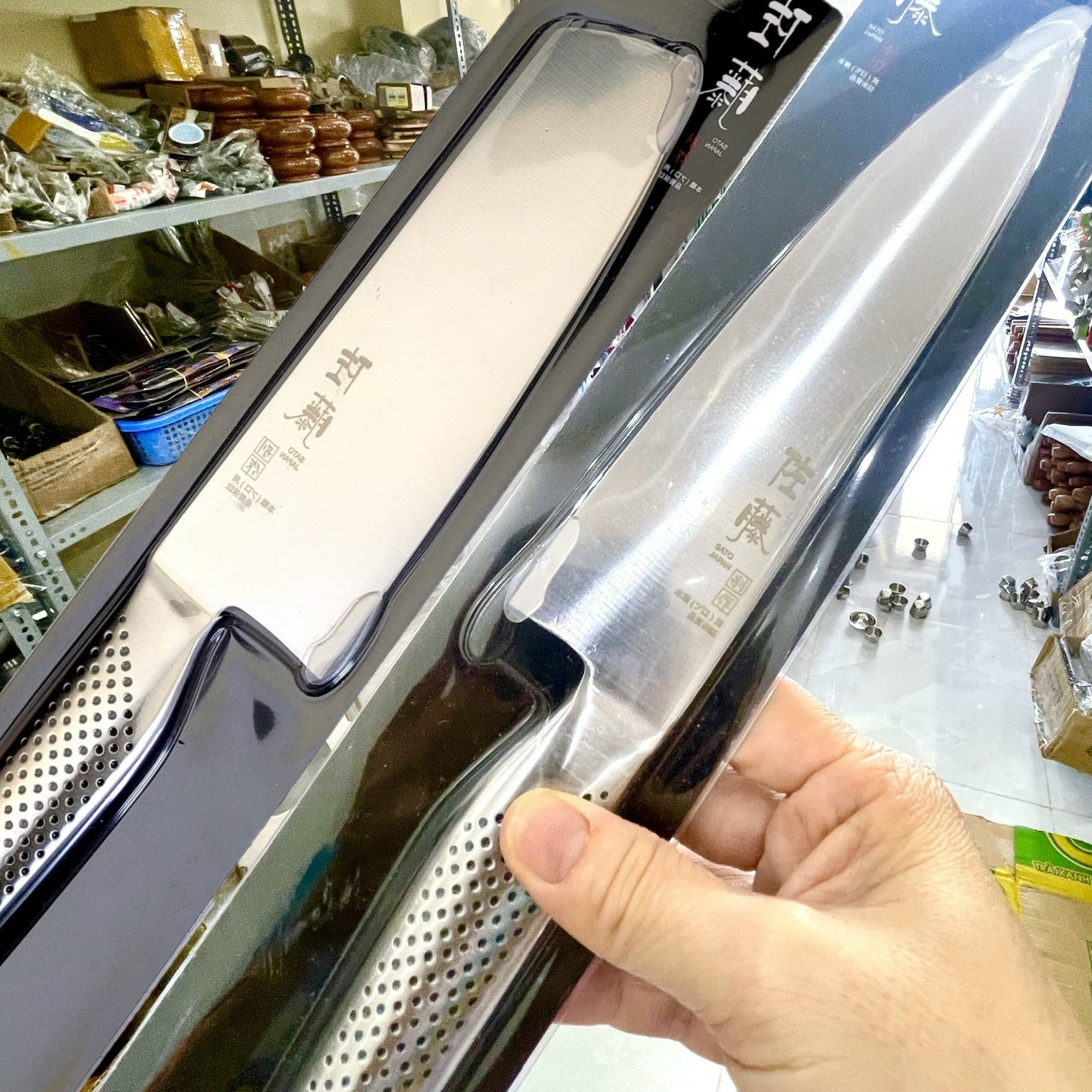 DAO THÁI SATO ĐẲNG CẤP. Dao Sato Công Nghệ ĐÚC NGUYÊN KHỐI NHẬT mẫu mới SIÊU BÉN, BAO ĐẸP. Dao chuyên thái Sashimi, phi lê Dụng cụ nhà bếp chuyên dùng thái Sashimi, phi lê mỏng - Hàng Nội Địa Nhật