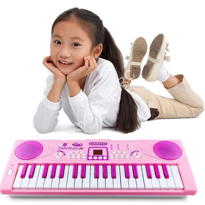 Đàn piano 3701 có mic, Hộp đàn organ pin 37 phím kèm micro, Đồ chơi âm nhạ, Đàn cho bé, Đàn có kèm Micro bé vừa tập đàn tập hát, Đàn piano