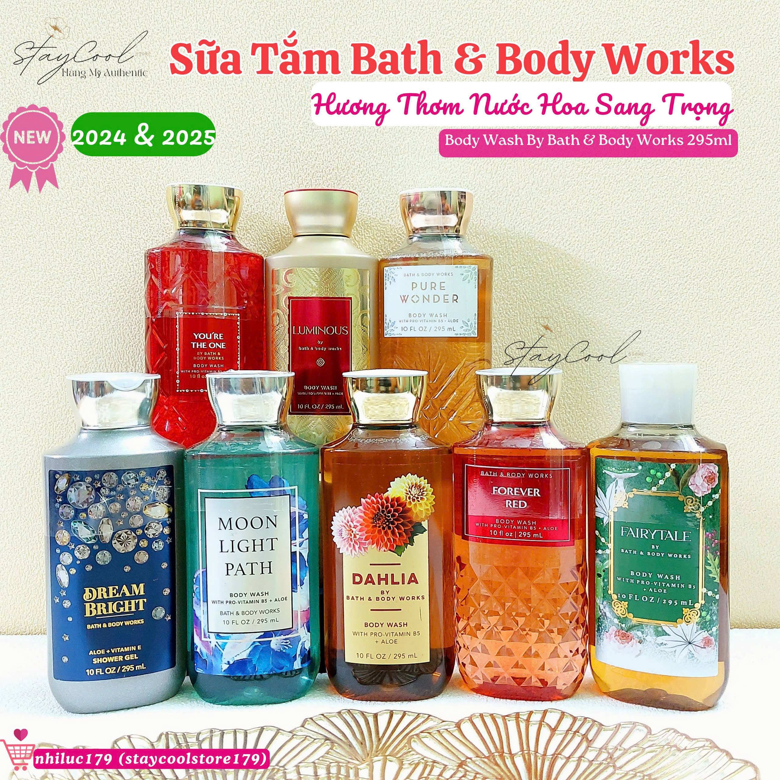 [Bill Mỹ- Link Tổng Đủ Mùi 1] Sữa tắm Bath & Body Works Body Wash 295ml