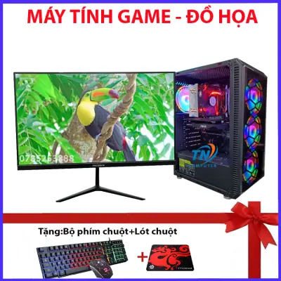 Bộ Máy Tính Chơi Game, Thiết Kế Đồ Họa, Làm Youtube, Màn Hình Gaming 24 inch, Cấu Hình CPU E5 2689 Ram 16GB/32GB, Ổ Cứng SSD 120GB/240GB + HDD 500GB/1TB, Card Rời 2GB Chuyên đồ họa /Game nặng Tặng Bộ Phím Chuột, Bàn Di Chuột