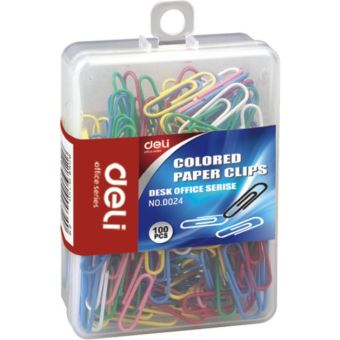 01 Hộp Kẹp Giấy C32 Màu Deli