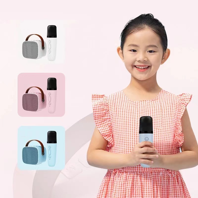 Bộ Loa Bluetooth kèm Micro không dây Karaoke Mini K1 (giao màu ngẫu nhiên)