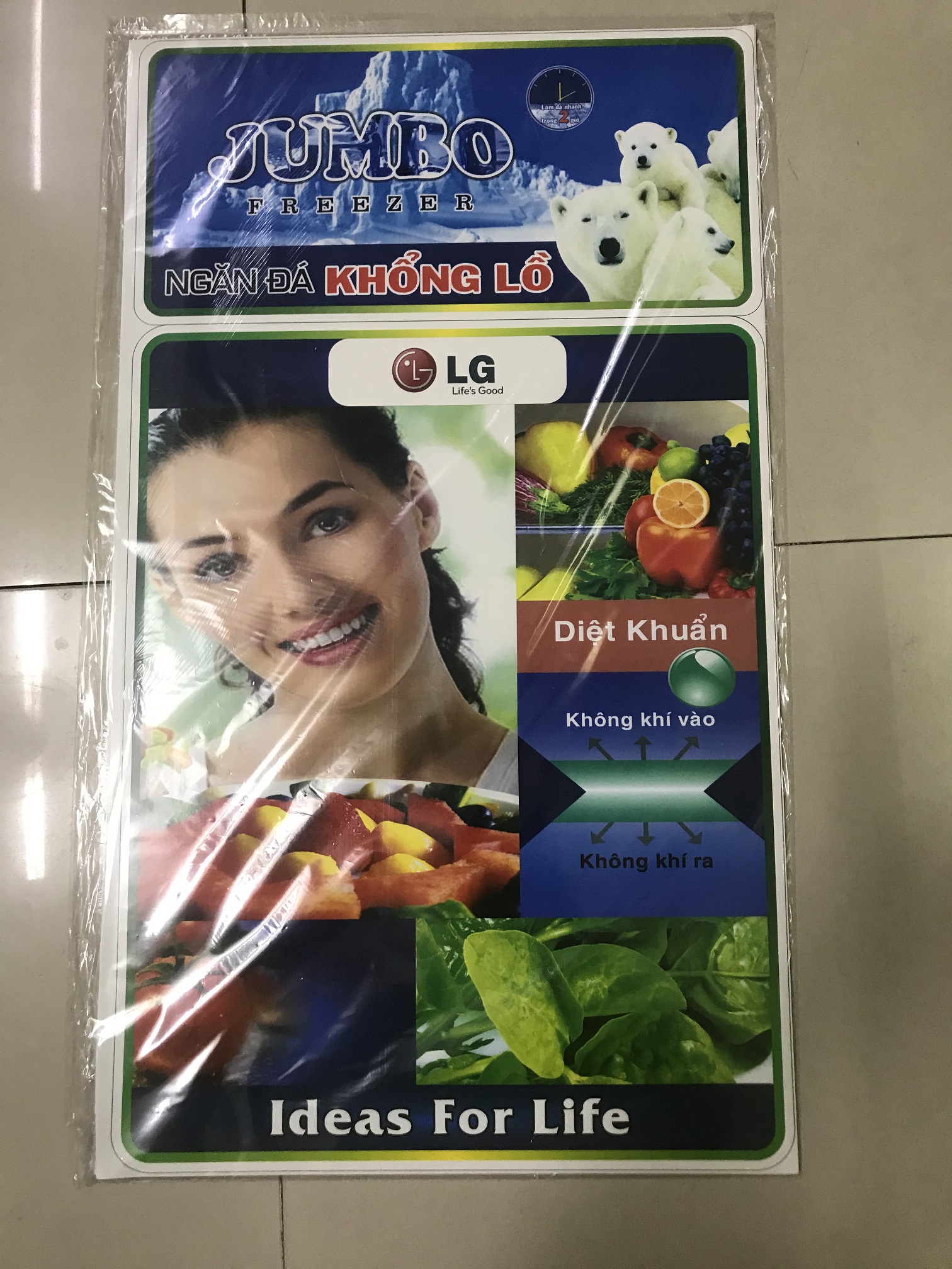 [HCM]Miếng dán tủ lạnh LG  - Tem dán tủ lạnh LG (mẫu 1)