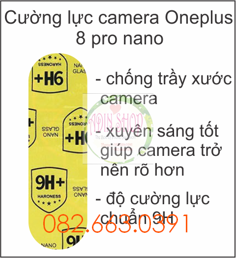 [HCM][Mua 1 tặng 1] Cường lực camera Oneplus 8 pro nano siêu bảo vệ