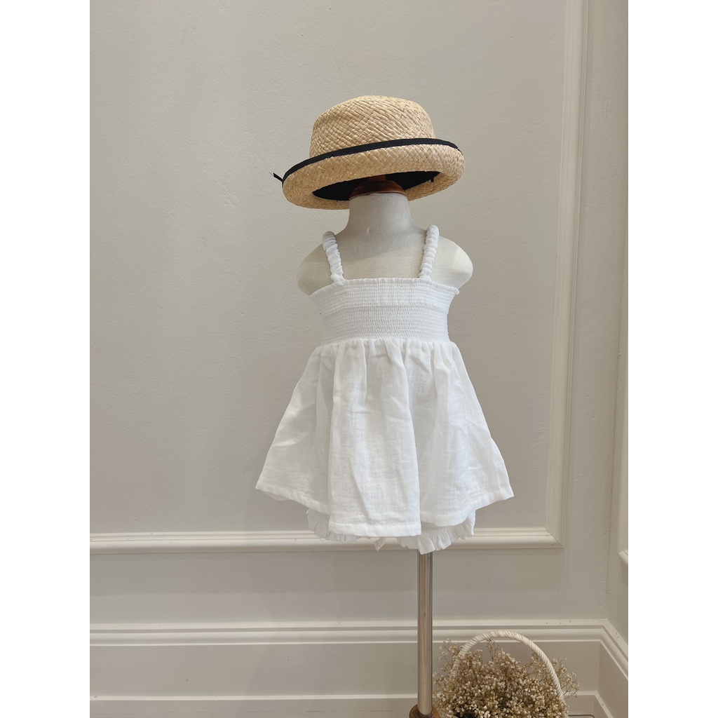 Elle Muslin Set Macro & Micro (Bộ Quần Áo Hai Dây Xô Bé Gái)