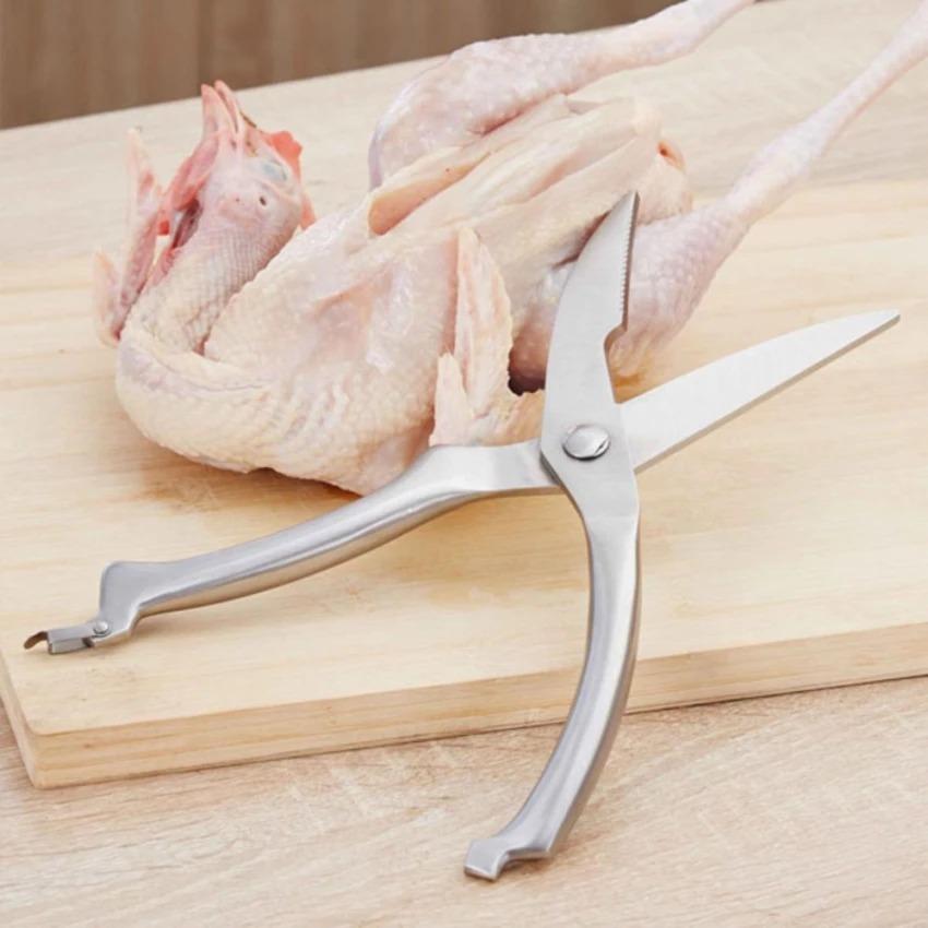 Kéo cắt Gà, Kéo cắt nhà bếp chuyên dụng Kapusi inox- Kéo cắt gà và thịt đa năng inox siêu sắc-kéo cắt gà cán vàng giá rẻ siêu sắc-Kéo cắt thịt , thịt gà, thịt vịt siêu sắc