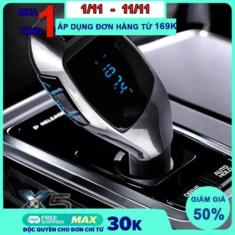 (Mẫu Hót ) Tẩu nghe nhạc Mp3 Bluetooth 5.0 X5 Xe Ô Tô Phong Cách Cần Lái , Chơi Nhạc Bằng BLuetooth ,thẻ TF ,Usb không dây qua Fm
