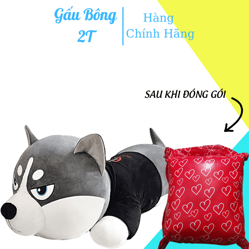 Gối Ôm Gấu Bông Chó Alaska Tức Giận.