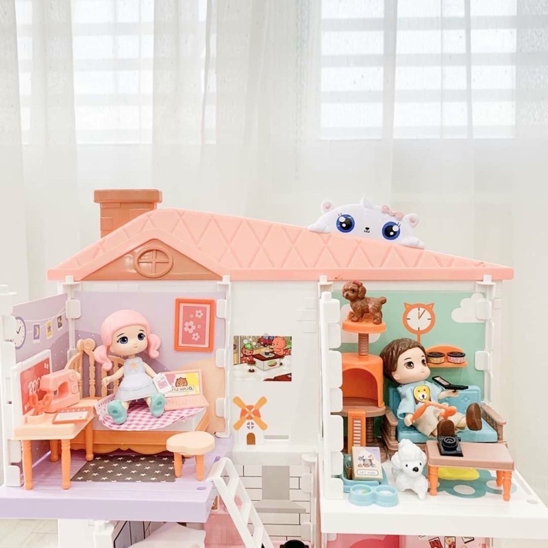 Bộ đồ chơi Ngôi nhà búp bê Little World