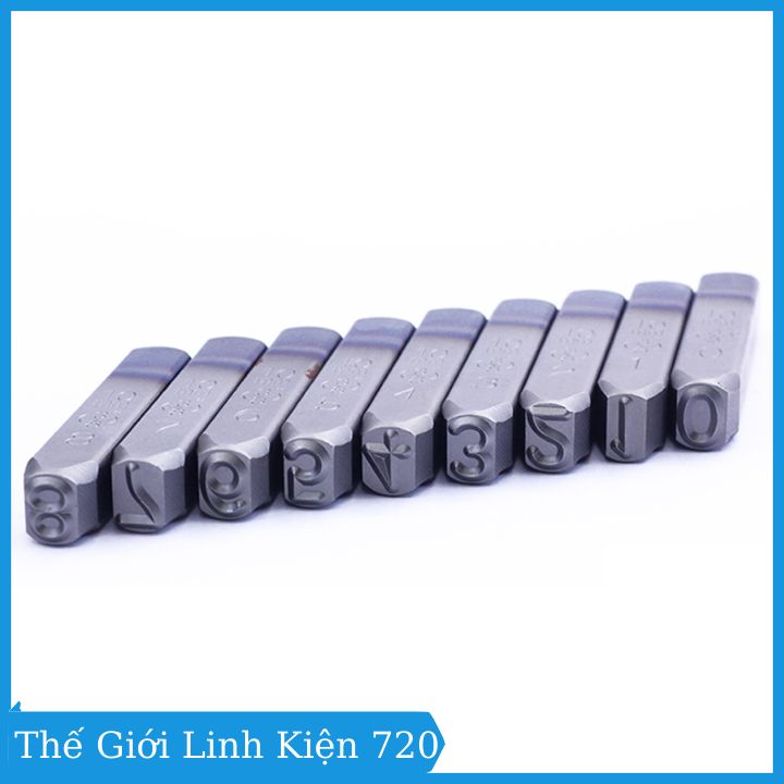 Bộ Đột, Khắc Số Kim Loại 10mm YC-602 (Thép Tôi Luyện Siêu Cứng)