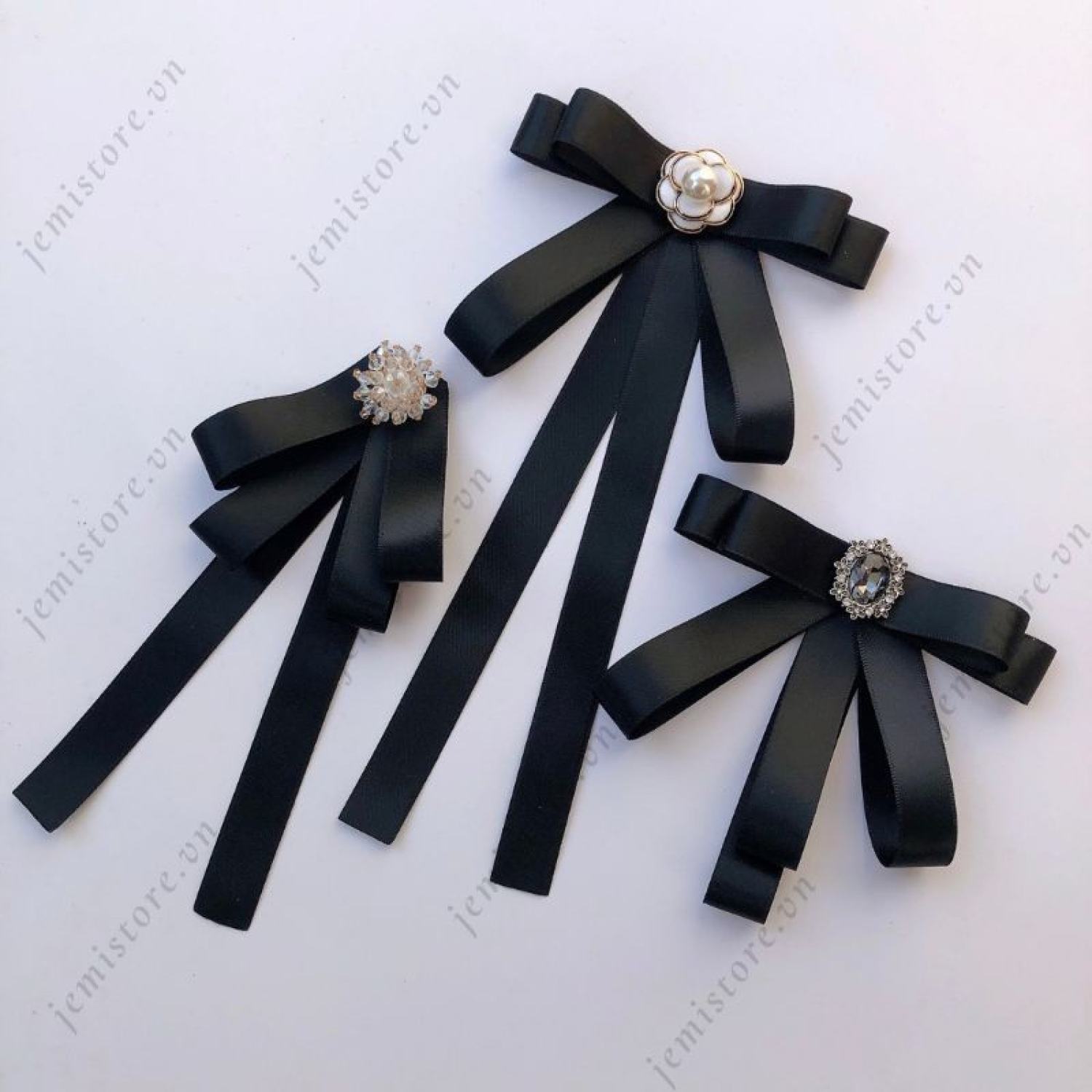 Tag cài áo sơ mi, nơ cài váy/cổ áo nữ (hình thật)
