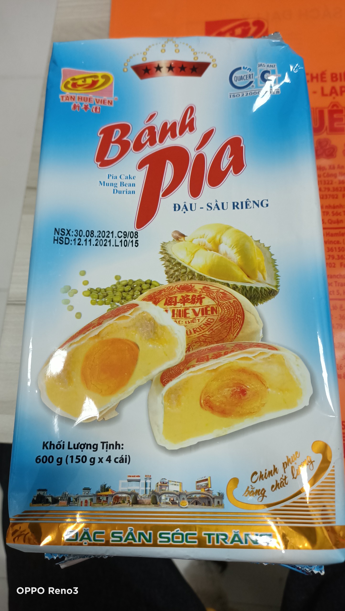 Bánh Pía Tân Huê Viên 5 sao ( 600g/4 cái)