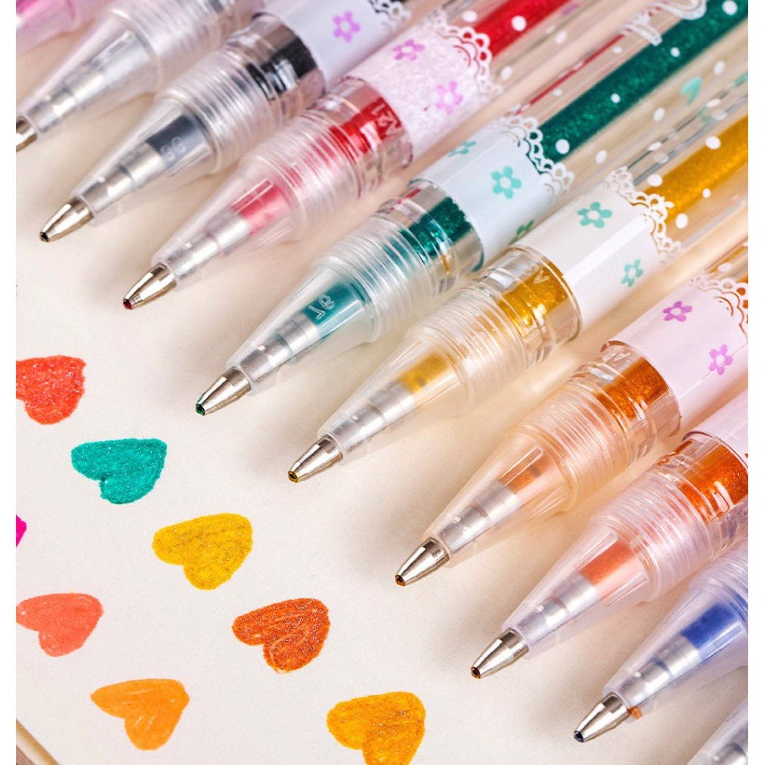 Vĩ 12 cây, 18 và 24cây Bút nhũ kim tuyến màu đẹp, mù khác nhau, hàng loại 1