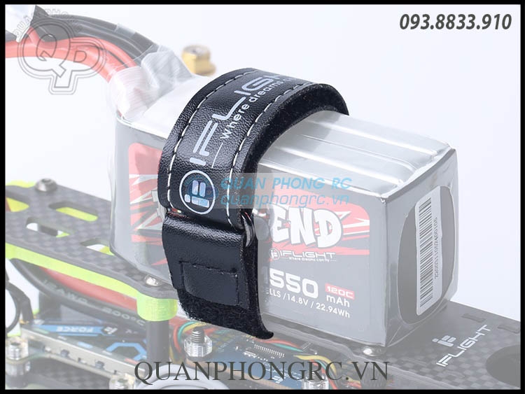 Dây Ràng Pin iFlight Bằng Da Màu Đen 2cm*40cm Battery Strap Black