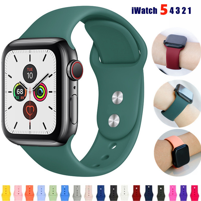[HCM]Dây đeo cho đồng hồ Apple dây cao su 44mm/42mm thể thao cho Apple Watch 5 4 3 2 1- T500